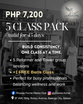 Consistency Pack - 5 Class Package
